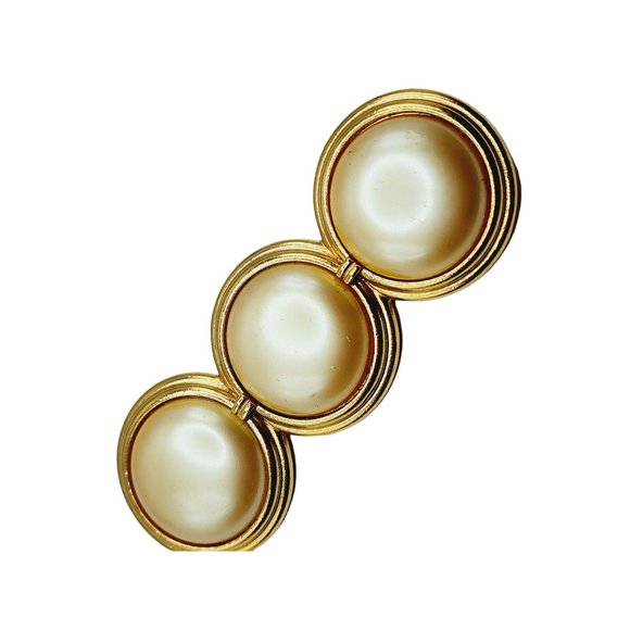 Vintage YSL Yves St. Laurent Pearl Brooch (A1218) - Picture 2 of 5